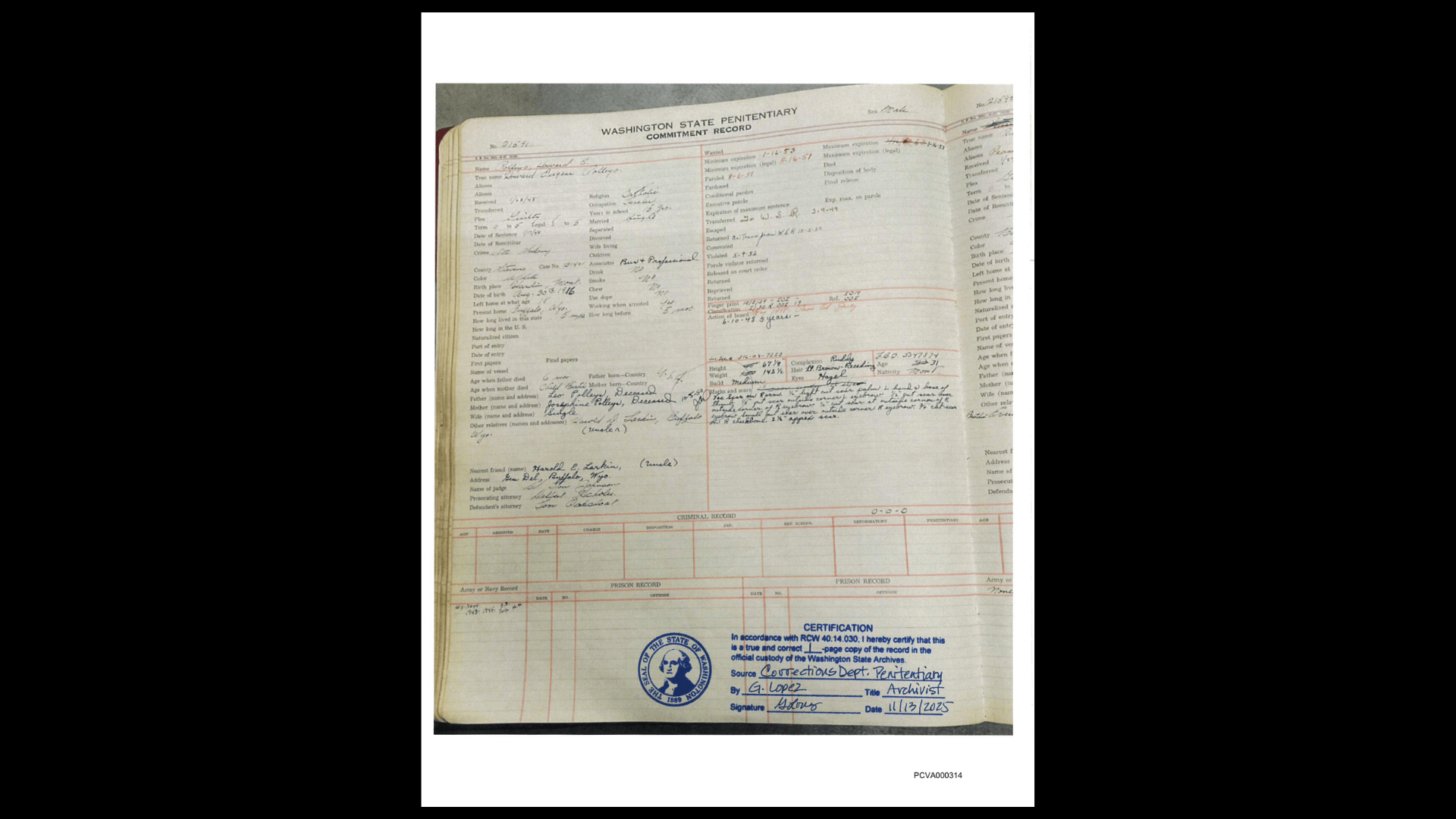 Washington State Penitentiary - National Archives